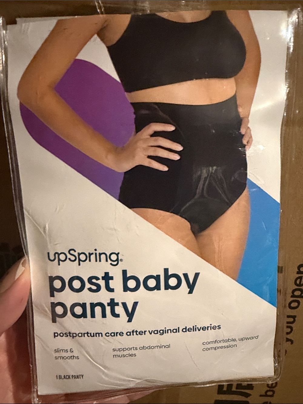 upSpring Post Baby Panty in Black Sz Small/Medium